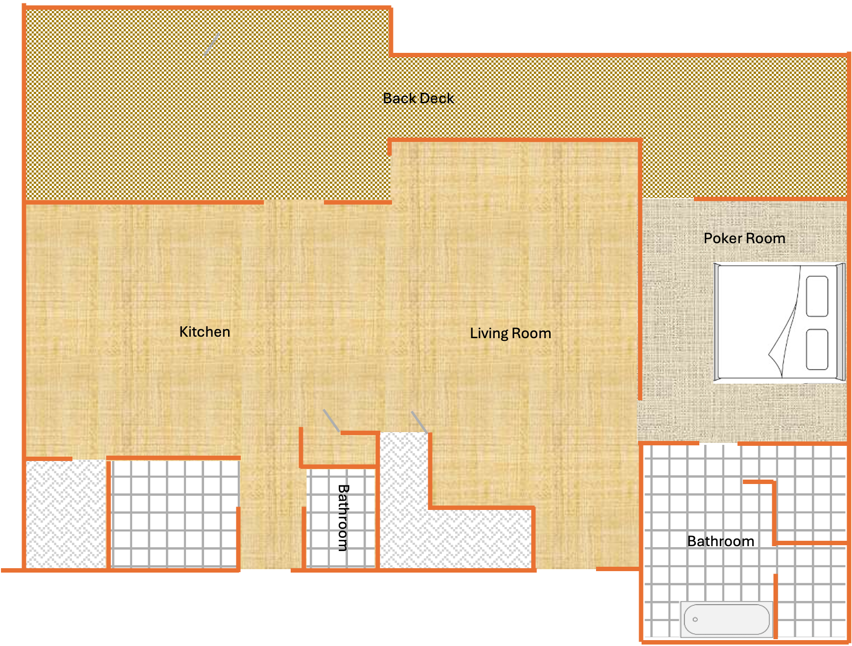 Main floor plan - click a room